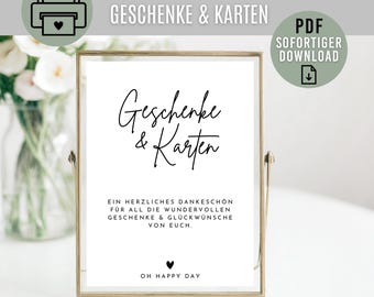 Gifts & Cards WEDDING sign I digital download as PDF I stand I wedding sign to print I 3 formats: A4 13x18 10x15