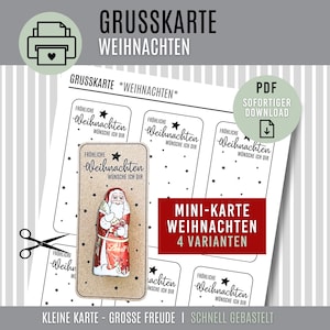 GRUSSKARTE *WEIHNACHTEN* | digitaler Download als PDF | Weihnachtskarte zum Ausdrucken | Karte Weihnachten | Geschenkkarte Weihnachten