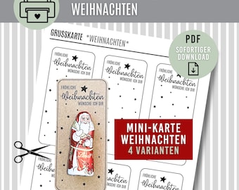 GREETING CARD *CHRISTMAS* | digital download as PDF | Christmas card to print | Christmas card | Christmas gift card