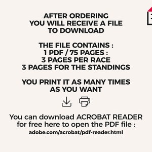 F1 Journal 2024 / Planner / 75 pages / 24 Races / Standings / Instant Download PDF image 6