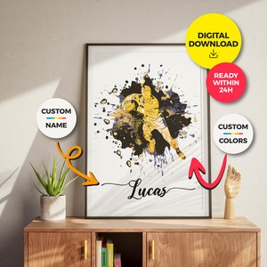 Poster Rugby (Boy) to custom / Digital Format JPG / Download / Ready within 24h