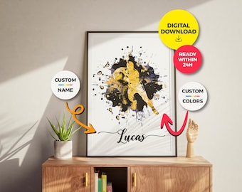 Poster Rugby (Boy) to custom / Digital Format JPG / Download / Ready within 24h