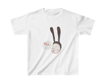Yoshitomo Nara Bunny Girl Baby Tee | 100% Cotton | 90s Aesthetics