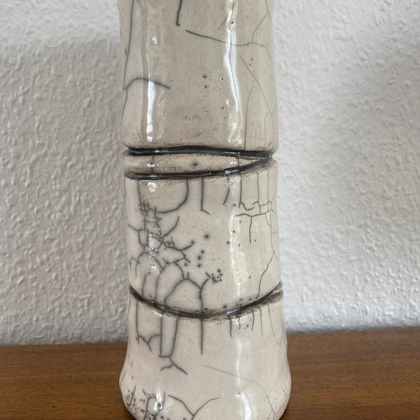 Vase Déco Bambou Céramique Raku