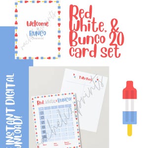 Red, White, & Bunco 20 card set!