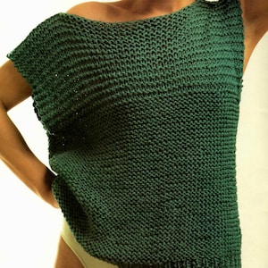 Quick Easy Sleeveless Top Tee Vest Garter Knit DK 8 Ply Beginner Friendly