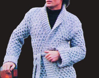 Schalkragen Jacke Pullover Strickjacke Männer Sperrgut Chunky 12Ply Pdf