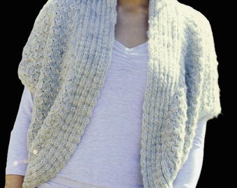 Shrug Cocoon Weste Strickmuster PDF