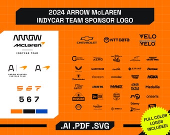 2024 Arrow McLaren Indycar Team Sponsor Logos (Digital Download)