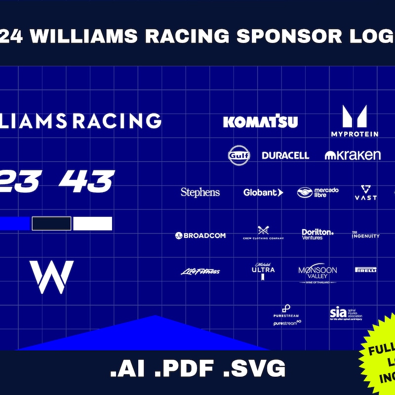 Mercedes Racing Stickers Williams Racing Decals - Etsy