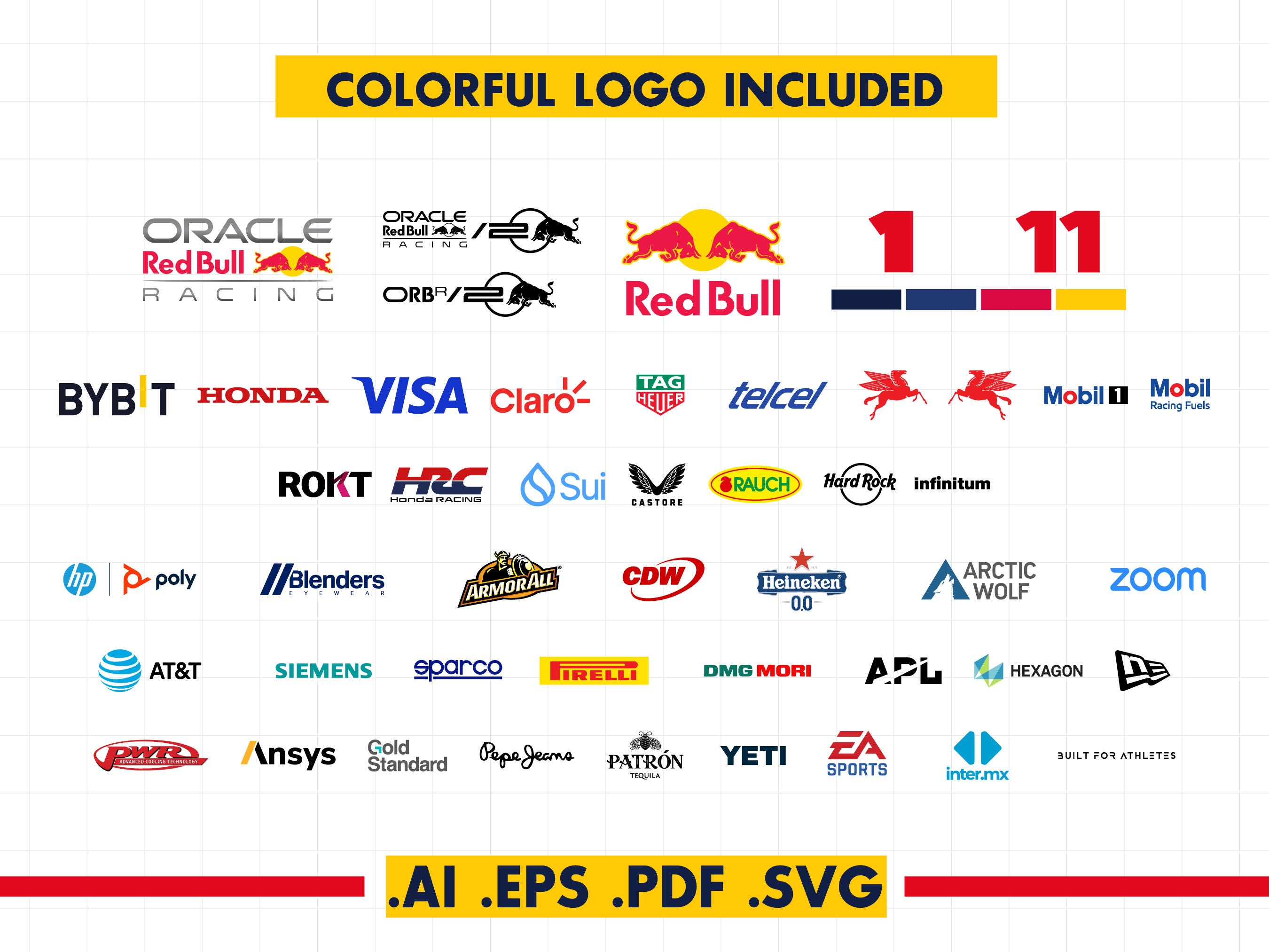 2024 red bull racing f1 sponsor logo instant digital download editable