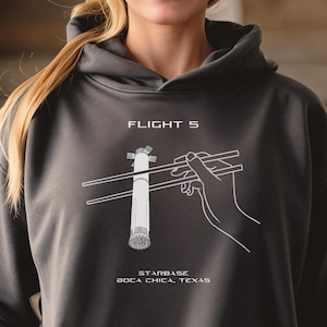 SpaceX Super Heavy Starship Booster Chopsticks Design Science Space NASA Boca Chica Starbase Space Rocketry Lovers Unisex Hoodie Sweatshirt