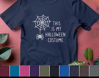 Funny Spider Web Halloween T-Shirt, Cute Graphic Tee for Halloween Parties, Perfect Gift for Spooky Lovers