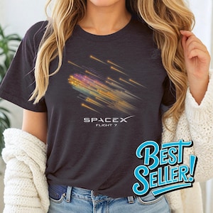 SpaceX Starship 7 Reentry T-Shirt, Atmospheric Breakup Design, Space Exploration Apparel, Unique Gift for Space Enthusiasts