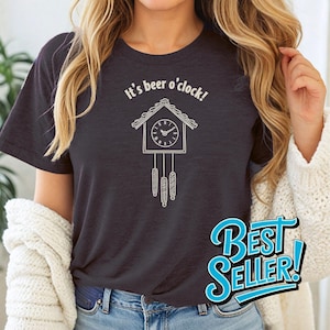 Beer O&#39;Clock T-Shirt: Cuckoo Clock Graphic, Beer Lover Gift