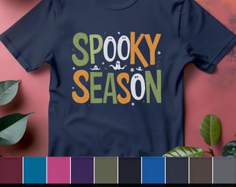 Spooky Season Halloween TShirt  Ghosts and Fun Design Graphic Tee Perfect for Halloween Parties
