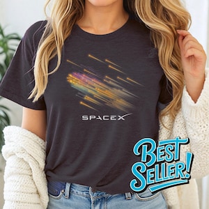 SpaceX Starship 7 Reentry T-Shirt, Atmospheric Breakup Design, Space Exploration Apparel, Unique Gift for Space Enthusiasts