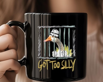 Taza de ganso tonto: Taza de café con arte animal peculiar