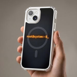 Minimalist Command Line Phone Case: Old School Hacker Terminal Aesthetic