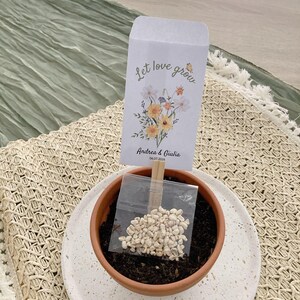 Sacchetti semi fiori matrimonio | Bomboniere eco sostenibili con nome