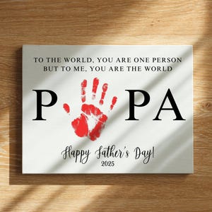 Father's Day,Gift From Kids,Gift For Papa,Handprint Craft, Father's Day Gift,Craft Art For Daddy,Gift For Him,Fathers Day For Papa