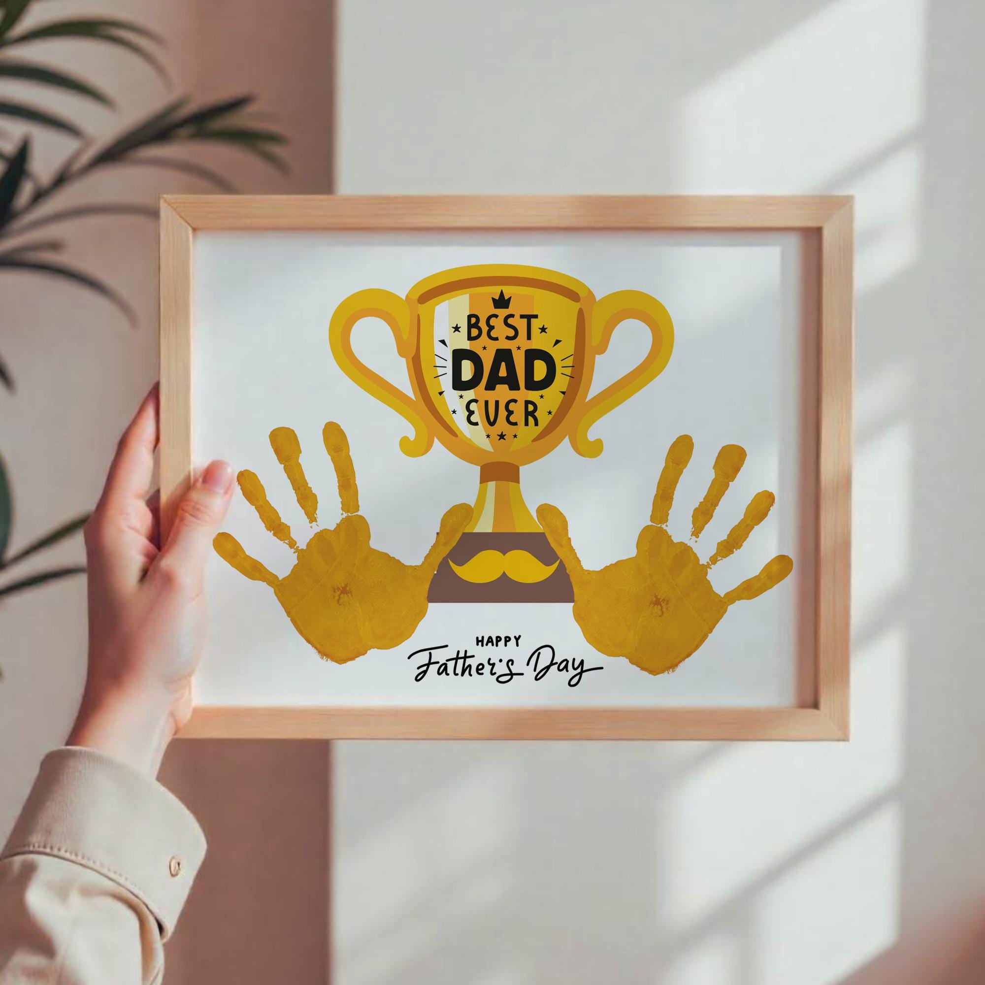 Printable Best Dad Ever Handprint, Father's Day Handprint Craft ...