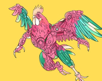 Bionic Chicken - Digital Art