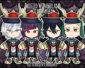 Twisted Wonderland Halloween Diasomnia Keychains Terror is Trending