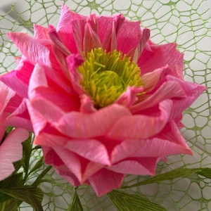 Peony made of crepe paper – Handmade paper flower – Decorative flower – Gift idea – Wedding – Eternal rose – SvitArt flower decoration