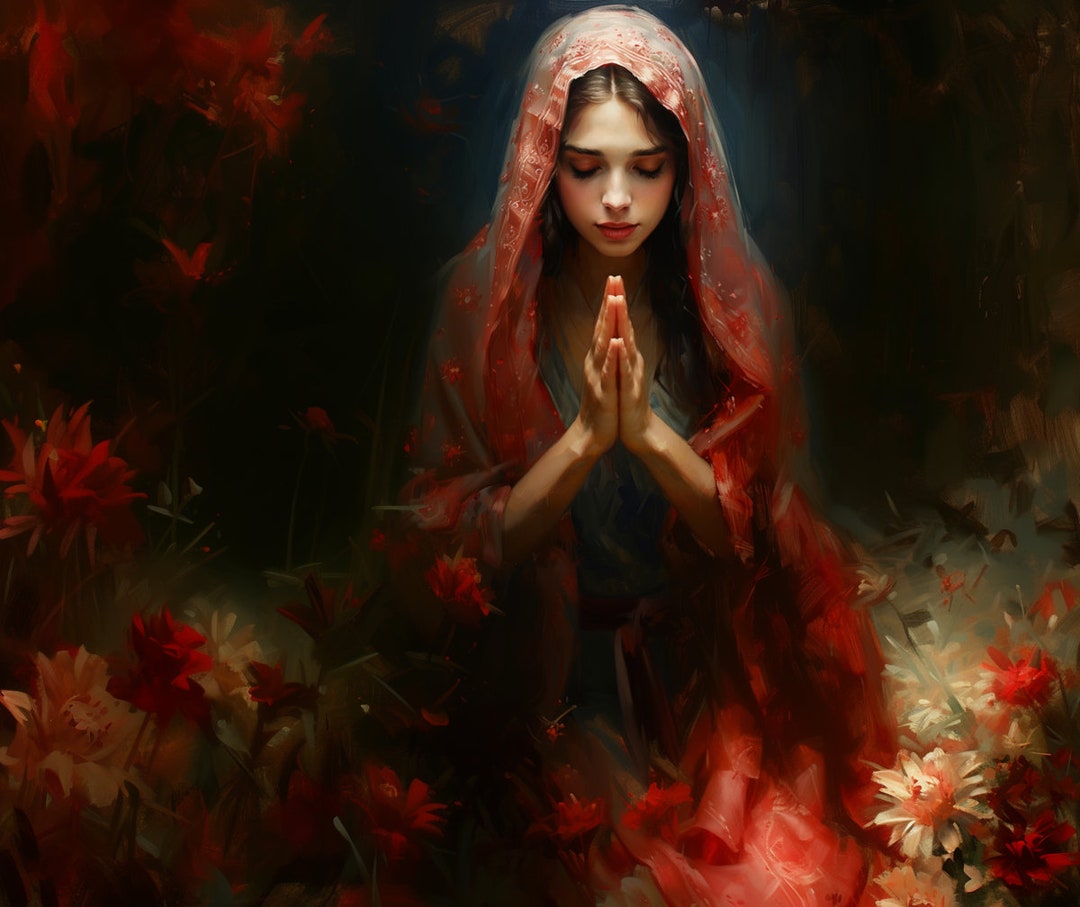 Digital Oil Painting of Mary Magdalene Christian Art Decor - Etsy