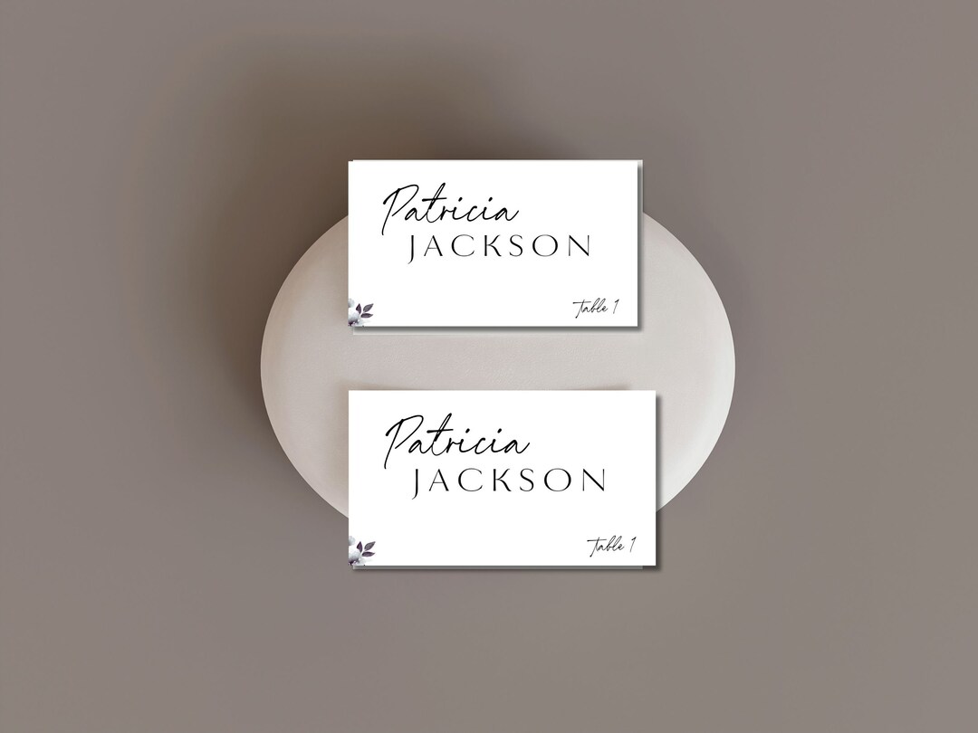 Instant Download,minimalist Wedding Place Card,place Card Printable ...