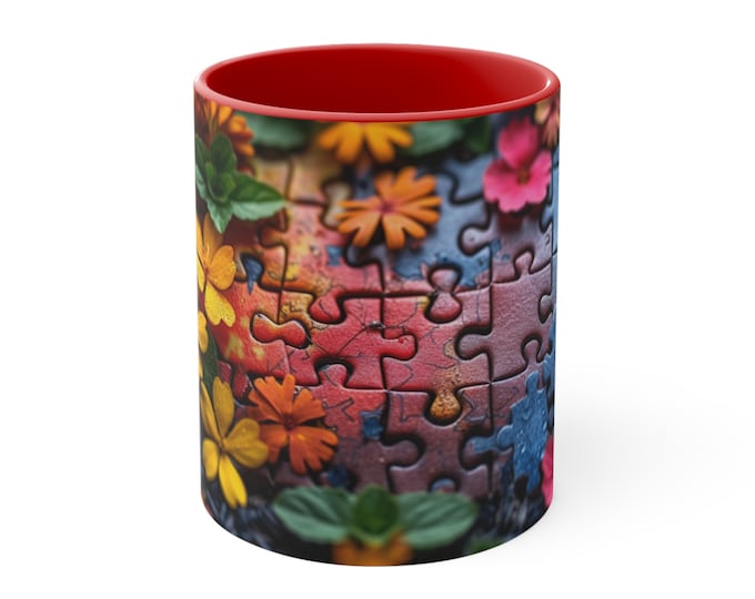 Mug à café floral : illustration 3D lumineuse