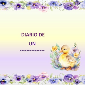 BABY Digital book - Cute YELLOW PURPLE  Spanish pensamientos