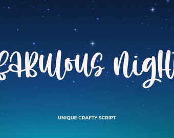 Fabulous Night Font, Lovely Note Font, Cute Font, School Font, Branding Font, Kids Font, Font, Cricut Font, Beautiful Font, Display Font