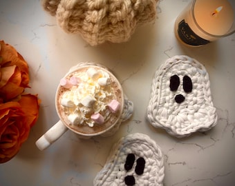 Patrón de Posavasos Fantasma de Crochet / Descarga Digital / INGLÉS