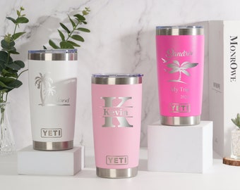 Custom Name Travel Mug, Personalized Yeti Tumbler, Laser Engraved Tumbler, Stainless Steel water cup, Bridesmaid Tumbler, Insulated Tumbler