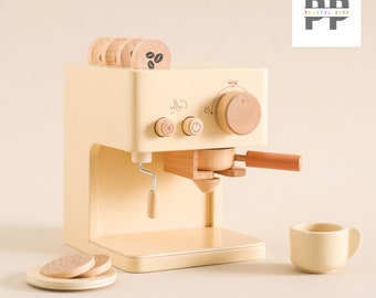 Children's Coffee Machine Kitchen Toys - Wooden Montessori Toy Set - Kids Cosplay Play House - Early Education Educational Toys Gifts