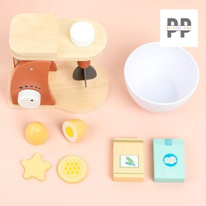 Children's Coffee Machine Kitchen Toys Wooden Montessori Toy Sets Kids Pretend Play, Cosplay Early Education Educational Toys Gifts zdjęcie 4