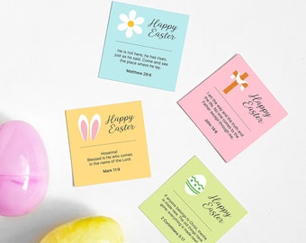 Printable Bible Verse Easter Egg Filler Cards (Digital Download)