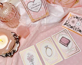 Authentic Rosé Rose Lenormand Oracle Deck : Standard Size, Romantic Card reading, Love Tarot
