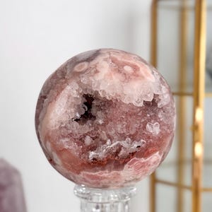498g Geode Pink Amethyst sphere