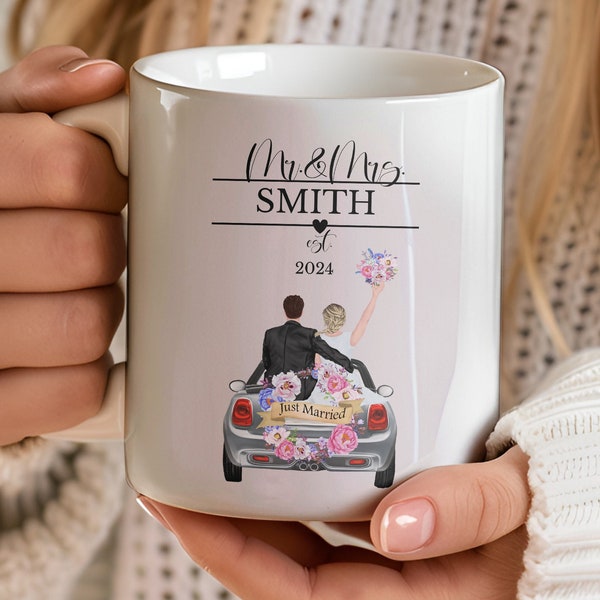 Benutzerdefinierte Paar Tasse Paar Geschenk Mr Mrs Geschenk Hochzeitsandenken Tassen Jubiläumsgeschenk Brautparty Token benutzerdefinierte Partnerbecher Paar Hochzeitsgeschenk