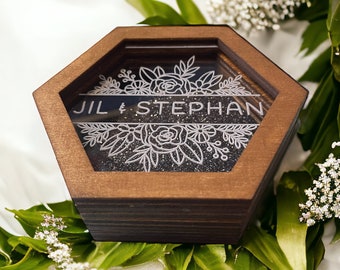 Custom ring box wedding ring bearer wood ring carrier custom wedding ring box wood guardian box nuptial ring box union custom keepsake box