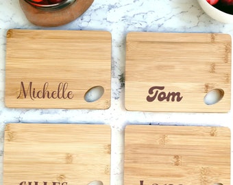 custom cutting board wooden chopping board bread board bamboo cutting board personalized board name engraving housewarming gift birthday