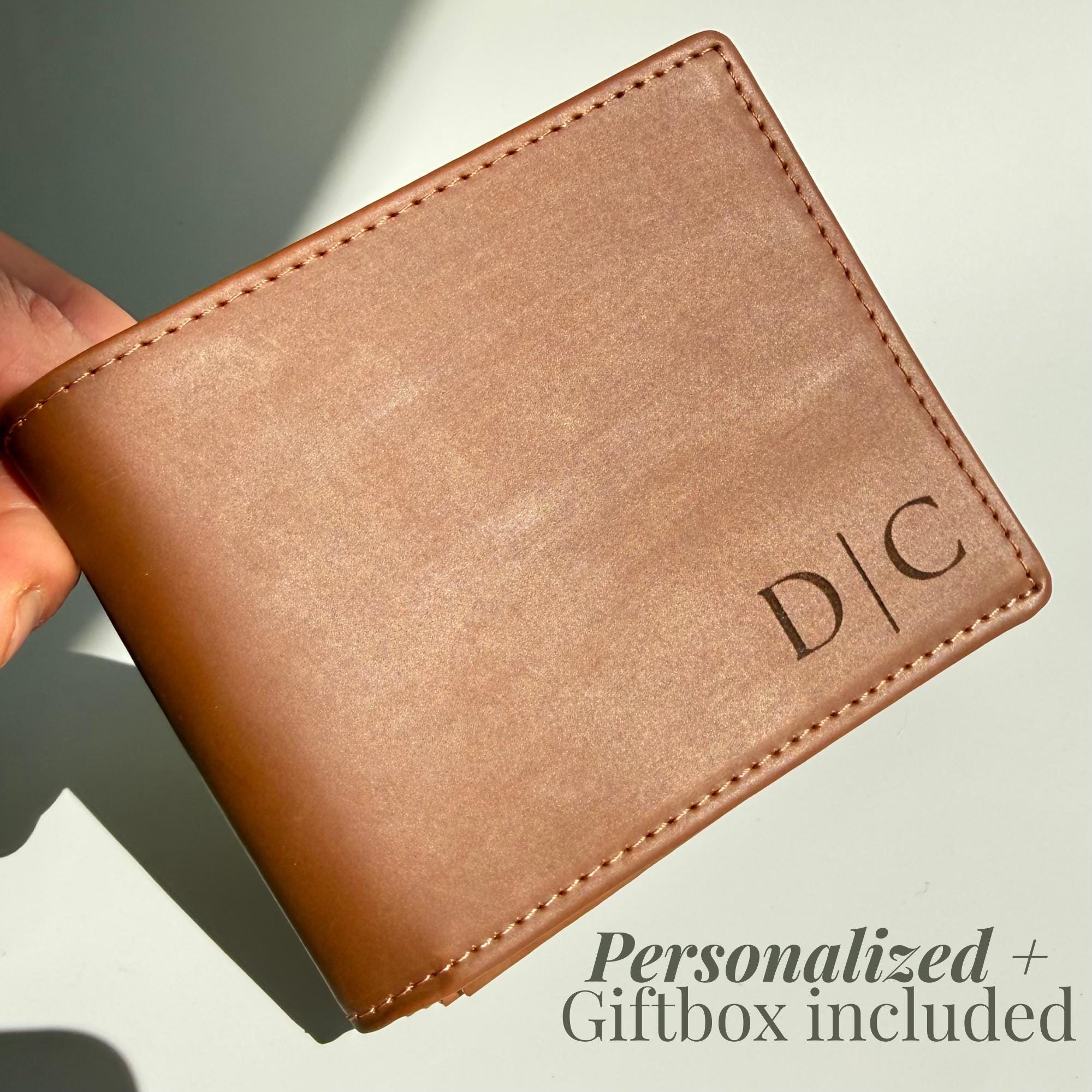 Portefeuille Personnalisé Avec Initiales Dorées Et Argentées