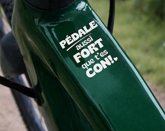 Custom French Gravel Bike Sticker Cyclist Addict Gift Idea Funny Sticker Gift for Husband Personalized Bike Vinyl Decal Road Bike Lover Gift