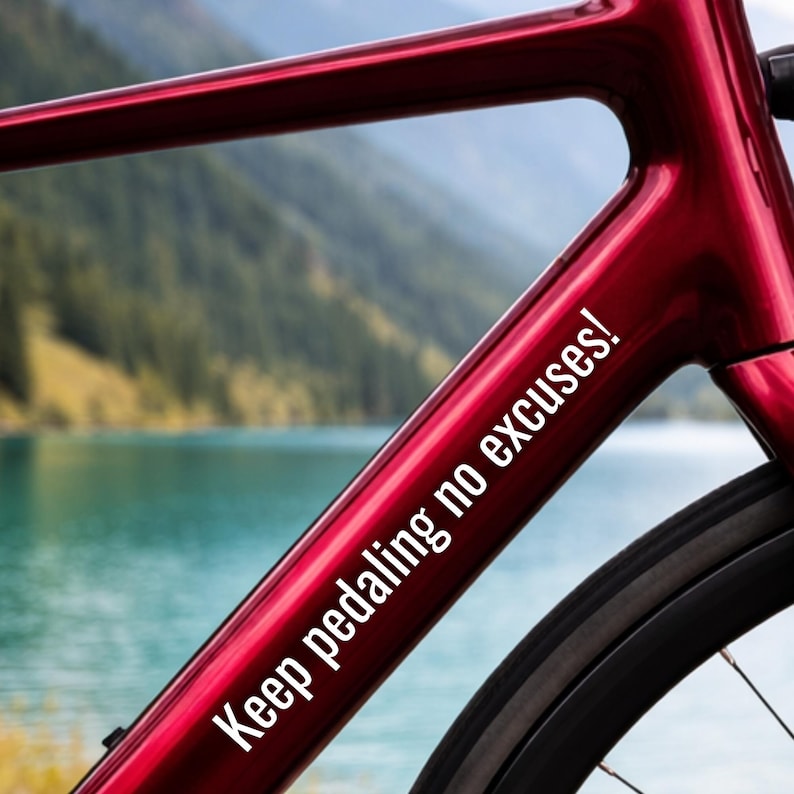 Personalized cycling sticker for bike frame customization, ideal for riders who want a distinctive and clean aesthetic. This custom vinyl decal is suitable for road cycling, gravel adventures, or mountain biking. Perfect as a cyclist gift, bike accessory, or custom name label. Durable, waterproof, and designed for long-term outdoor use, it brings both style and identity to your bicycle setup.