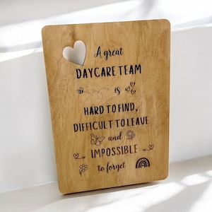 Custom daycare gift teacher appreciation gift daycare decor personalized teacher gift nursery sign present thank you childcare worker gift