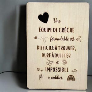 personalized daycare teacher gift custom thank you plaque end of year preschool educator sign nursery assistant appreciation gift idea