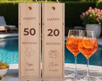 Coffret cadeau alcool personnalisé anniversaire sœur amateur de cocktail Aperol Spritz Campari coffret mixologie boîte bouteille 30 ans